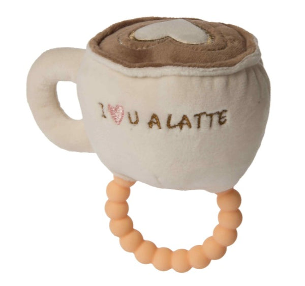 Sweet Soothie Hot Latte Teether Rattle – 5″