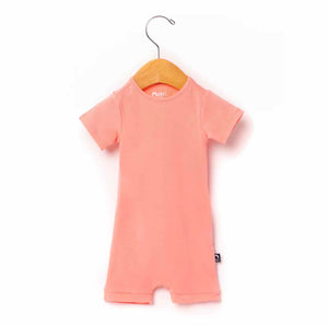 Essentials Infant Short Sleeve Peekabooty Rags - Peach