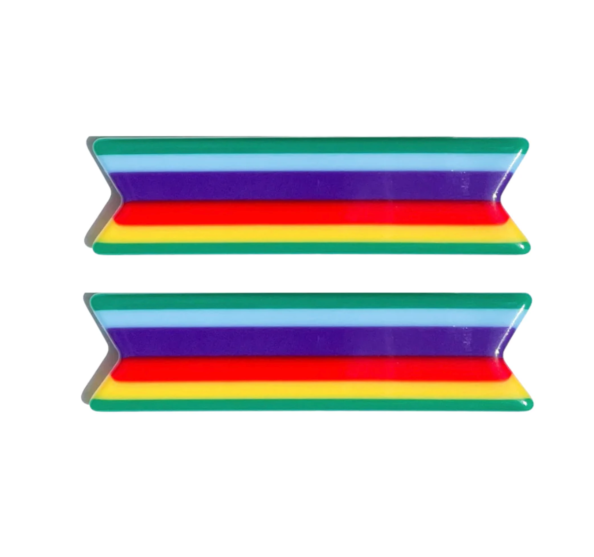Rainbow Stripe Clips