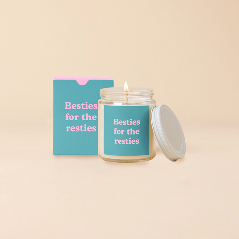 Candle Jar w/Lid - Besties for the rests