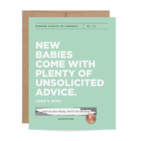 New Babies Scratch-off Card