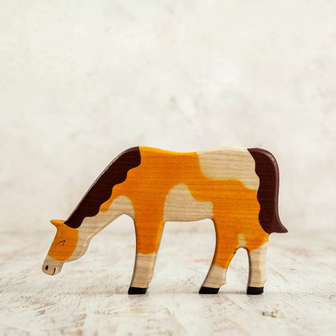 Wooden horse figurine Farm Animals Farmyard figure