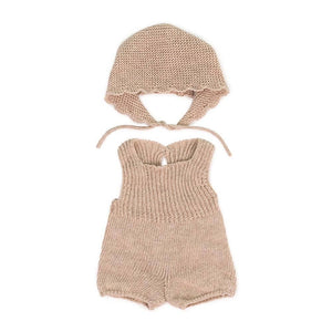 Knitted Doll Outfit 15” – Rompers & Bonnet