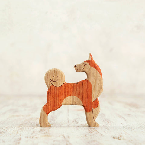 Wooden toy Dog figurine