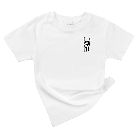 Rock On Devil Horns Organic Baby Bodysuit Toddler Shirt