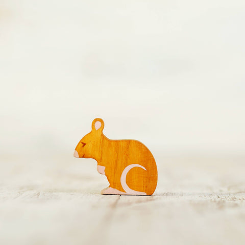 Wooden Mouse figurine