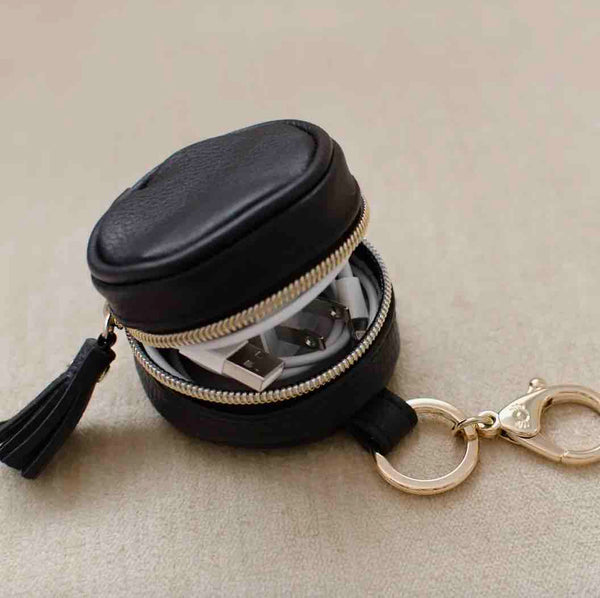 Black Diaper Bag Charm Pod Keychain (Black)