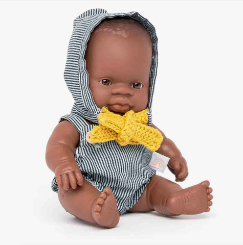 African Boy doll with clothing 8¼"