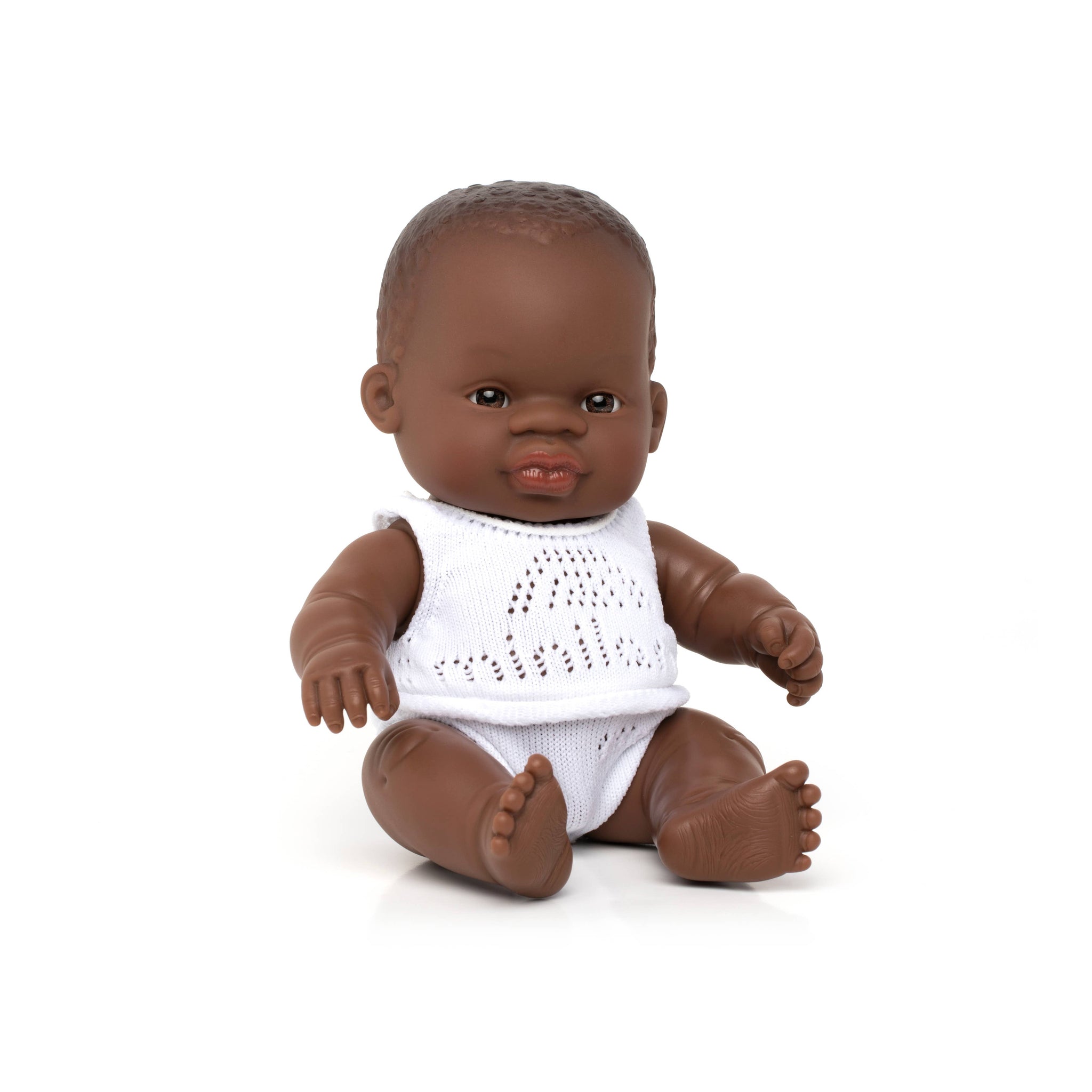 New born Baby Doll African Girl  (8  1/4")( box)