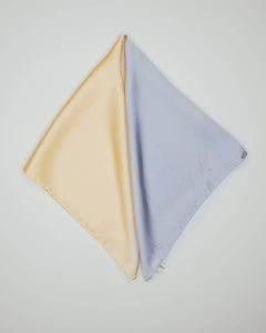 Silk Halfsie Bandana (yellow/dusty blue)