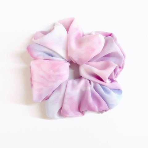 Fluffy Scrunchie- Unicorn Tie Dye