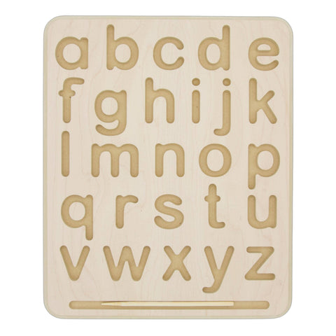 Wooden Lowercase Alphabet Tracing Boards w/ Stylus