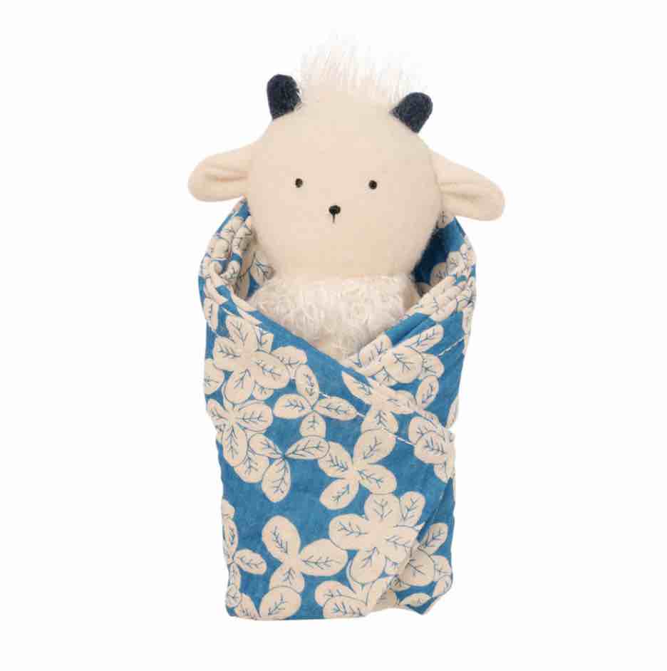 Goat Rattle + Burp Cloth