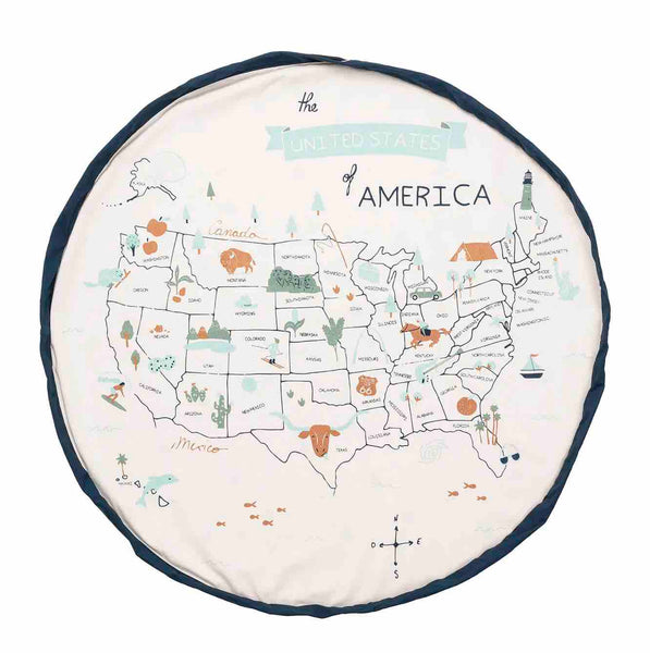 US Map Playmat/Toy Storage Bag